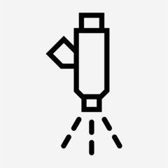 Outline beautiful automobile fuel injector vector icon