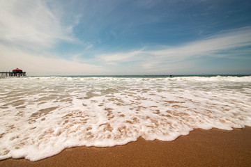 Fototapeta na wymiar Beautiful beach near Huntington beach, California 