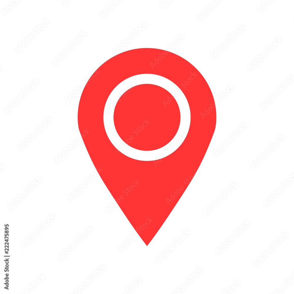 Poster pin map icon in flat style. gps navigation vector illustration on white isolated background. target 