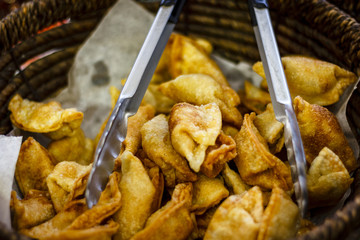 Japanese dumplings of gedza. Street food