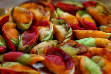 Multicolored dumplings