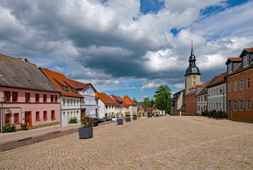 Am Alten Marktplatz von Dornburg, Dornburg-Camburg, Thüringen, Deutschland 