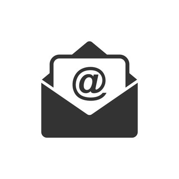 Mail envelope icon in flat style. Email message vector illustration on white isolated background. Mailbox e-mail business concept.