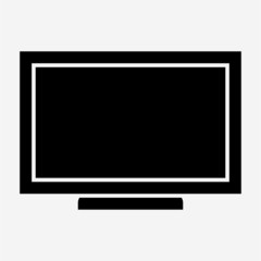 Glyph beautiful TV vector icon