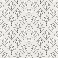 Foto op Plexiglas Bloemenprints Elegant Bloemen Vector Naadloos Patroon. Decoratieve bloem illustratie. Abstracte Art Deco-achtergrond.