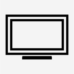 outline beautiful TV vector icon