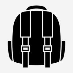 Glyph beautiful baggage vector icon