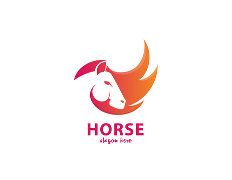 Horse logo abstract vector