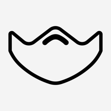 recommend clip art: Outline beautiful mask vector vector icon