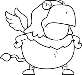 Cartoon Angry Griffin