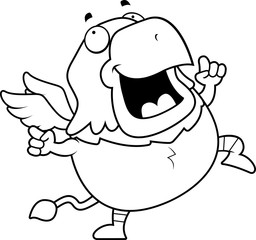 Cartoon Griffin Dancing