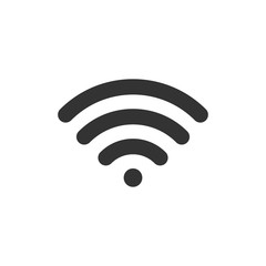 Wifi internet sign icon in flat style. Wi-fi wireless technology vector illustration on white isolated background. Network wifi business concept.