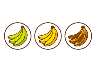 Banana ripeness illustration