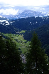 Summer snow on the peaks and in the valley