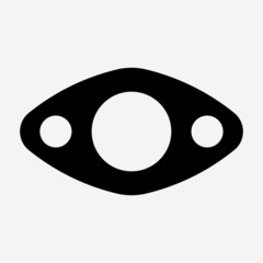 Glyph beautiful gasket vector icon