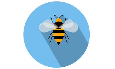 Obraz premium Honey Bee Vector Flat Isolated icon for web and mobile app