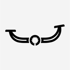 Outline beautiful gear lever vector icon