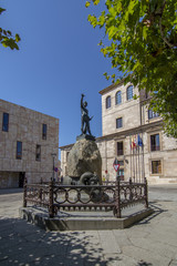Fototapeta premium Escultura de Viriato en la plaza del mismo nombre en la ciudad de Zamora España
