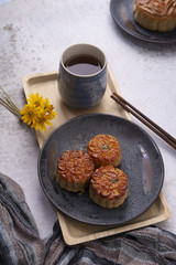 Festival mooncake with tea for the Chinese