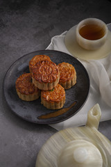 Festival mooncake with tea for the Chinese