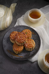 Festival mooncake with tea for the Chinese