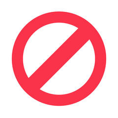 Stop sign symbol. Warning stopping icon, prohibitory character or traffic stops signal isolated vector pictogram