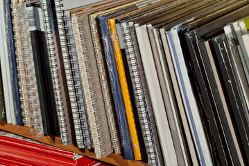 Stack of Ring Bound Sketchbooks