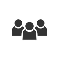 People communication icon in flat style. People vector illustration on white isolated background. Partnership business concept.