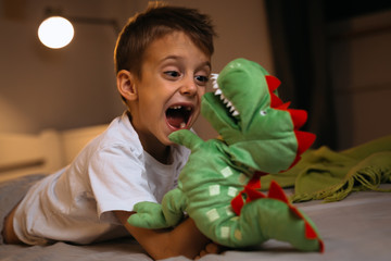 Big and scary stuffed dragon © cherryandbees