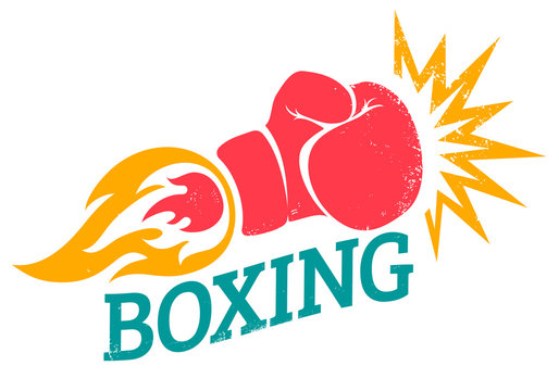 Vector retro logo for a boxing