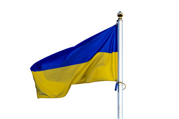 Flag of Ukraine isolated on white background