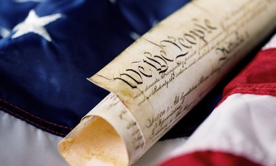 Roll of vintage US Constitution, Patriotism