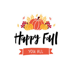 Happy Fall lettering card