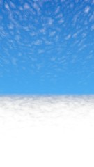 Blue sky background with white clouds. Cumulus white clouds in the clear blue sky in the morning. 3D illustration