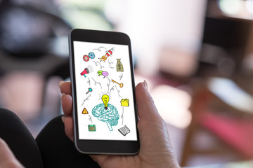 Business idea concept on a smartphone