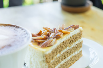 Bakery almond in plate