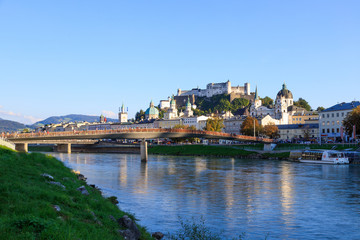 Fototapeta na wymiar Panoramic view of Salzburg - Austria 