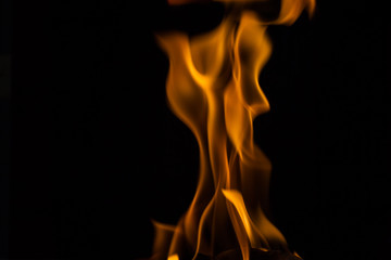 Fototapeta premium fire flames on black