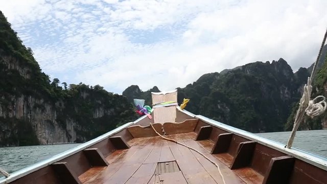 Boat trip in Khao Sok National Park Thailand 