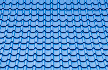Blue roof tile pattern.