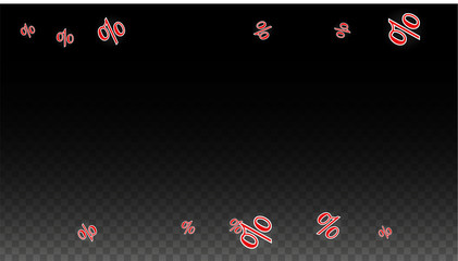 Luxury Vector Gold Percentage Sign Confetti on Transparent. Percent Sale Background. Business, Economics Print. Discount Illustration. Promotion Poster. Black Friday Banner. Special offer Template.