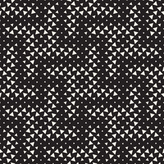 Stylish halftone texture. Endless abstract background with random size shapes. Vector seamless mosaic pattern.