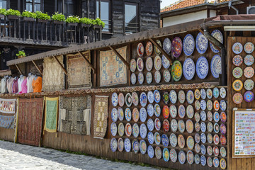 Fototapeta premium Ceramic plate in Nessebar,Bulgaria