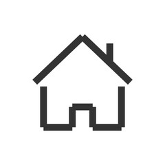 House building icon in flat style. Home apartment vector illustration on white isolated background. House dwelling business concept.