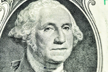 close up on dollar bill