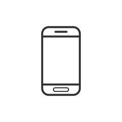 Smartphone icon in flat style. Phone handset vector illustration on white isolated background. Smartphone business concept.