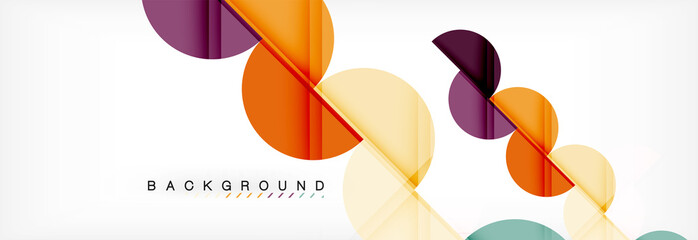 Modern geometrical abstract background - circles. Business or technology presentation design template, brochure or flyer pattern, or geometric web banner