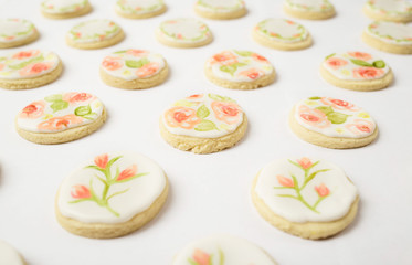 Sugar Cookies with Floral Patterns