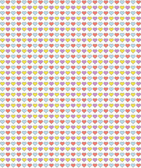 Colorful cute seamless hearts pattern