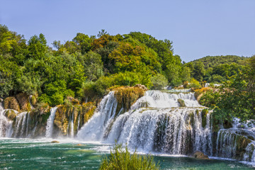 Croatia, waterfall landscape, Plitvice lake
